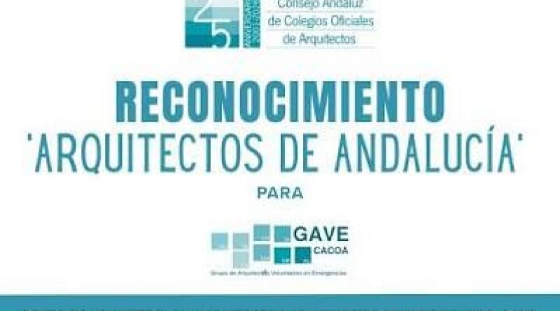 El CACOA otorga su I Reconocimiento ‘Arquitectos de Andalucía’ al GAVE en el marco del XXV Aniversario
