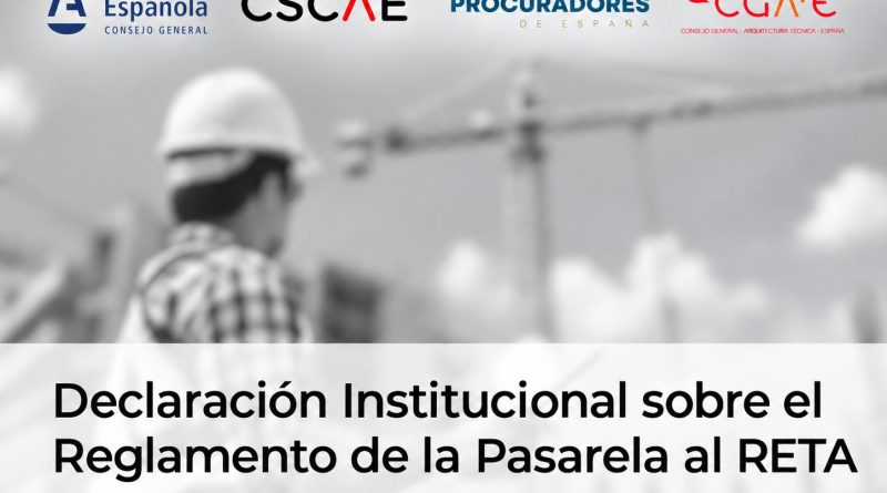 Abogacía, Arquitectos, Procuradores y Arquitectos Técnicos trasladan a la ministra Saiz la urgencia de culminar el reglamento de la Pasarela